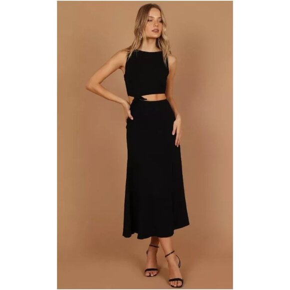 Petal and Pup Womens Alexa Cut Out Dress Black Size Medium - Picture 2 of 9
